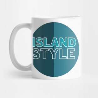 island style hawaii blue tricolor circle Mug